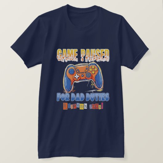 パパビデオゲーマーおもしろい引用文 Tシャツ (デザイン正面)