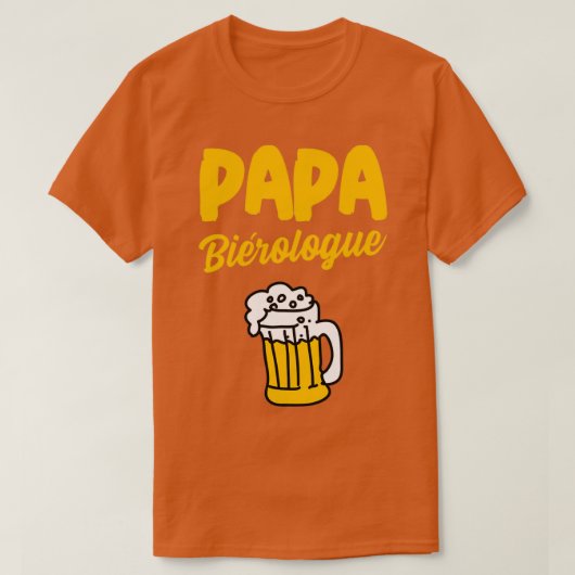パパビール専門のユーモアおもしろいビール誕生日 Tシャツ (デザイン正面)