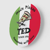 パパピザ ラージ壁時計 (傾斜)