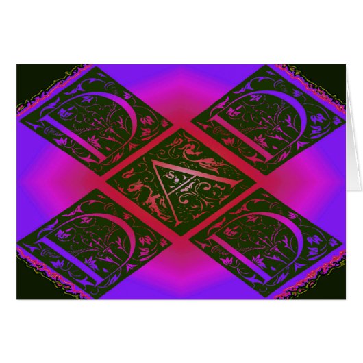 パパファンシータイポグラフィパターンブラック&パープル (正面横)