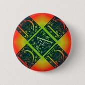 パパファンシー文字オレンジとイエロー 缶バッジ (正面)