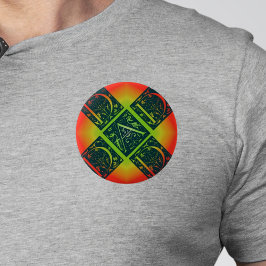 パパファンシー文字オレンジとイエロー 缶バッジ