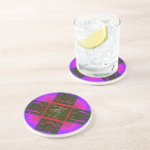 パパファンシー文字パープルレッドコースター コースター (側面)