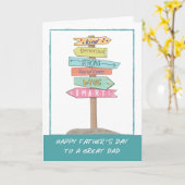 パパファーザーズ日おもしろいの署名の良い資質アメージング カード (黄色い花)