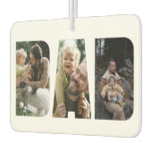 パパフォトコラージカットアウト文字 カーエアーフレッシュナー (左)