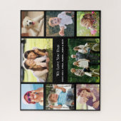 パパフォトコラージブラック ジグソーパズル (縦)