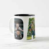 パパフォトコラージュの父の日 ツートーンマグカップ (正面左)