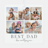 パパフォトコラージュクリスマス メタルオーナメント (正面)