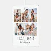 パパフォトコラージュクリスマス メタルオーナメント (正面左)