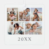 パパフォトコラージュクリスマス メタルオーナメント (裏面)