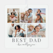 パパフォトコラージュクリスマス メタルオーナメント (正面)