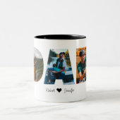 パパフォトコラージュマグカップお父さんの日 ツートーンマグカップ (中央)