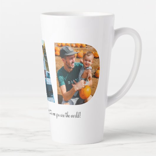 パパフォトコラージュラテマグお父さんの日 カフェラテマグ (右)