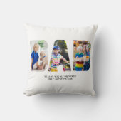 パパフォトコラージュ写真レター切り出し クッション (正面)