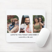 パパフォトコラージュ切り出し文字（白） マウスパッド (マウス)