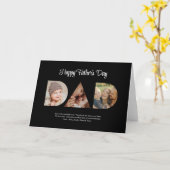 パパフォトコラージュ切り出し父の日誕生日 カード (黄色い花)