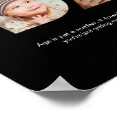 パパフォトコラージュ切り出し父の日誕生日 ポスター (角)