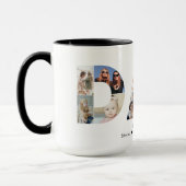 パパフォトコラージュ切り出し父の日誕生日 マグカップ (左)