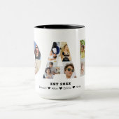 パパフォトコラージュ切り出し父の日誕生日 マグカップ (中央)