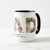 パパフォトコラージュ切り出し父の日誕生日 マグカップ (正面右)