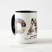 パパフォトコラージュ切り出し父の日誕生日 マグカップ (正面左)