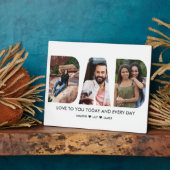 パパフォトコラージュ3文字切り出し パーソナライズされた フォトプラーク (側面)