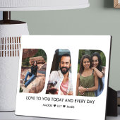 パパフォトコラージュ3文字切り出し パーソナライズされた フォトプラーク