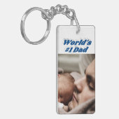 パパフォトシーブルー文字 キーホルダー (正面左)