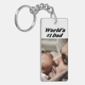 パパフォトブラック文字 キーホルダー (正面左)