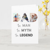 パパフォトレターMan Myth Legend Greeting カード (黄色い花)