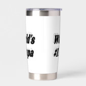 パパブラックハーフ文字 保温保冷タンブラー (左面)