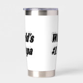 パパブラックハーフ文字 保温保冷タンブラー (右面)