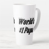 パパブラック文字 カフェラテマグ (右アングル)