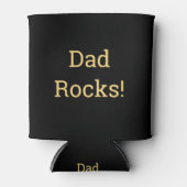 パパブラック金ゴールドモダンタイポグラフィ 缶クーラー (正面)