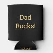 パパブラック金ゴールドモダンタイポグラフィ 缶クーラー (裏面)