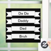 パパブルウィンドウデカール ウィンドウサイン (ホーム)