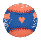パパブルーハッピーパパの日の写真野球 野球ボール (正面)