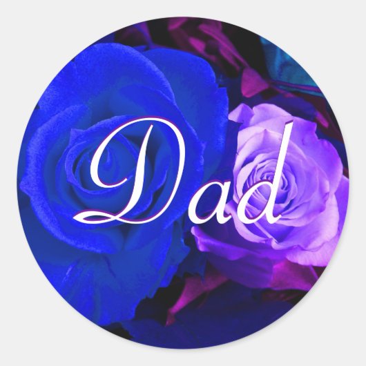 パパブルーパープルバラシール ラウンドシール (正面)