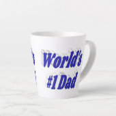 パパブルー文字ファーザーズ・デイ カフェラテマグ (右アングル)