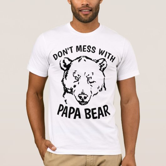 パパベアに手を出すな Tシャツ (正面)