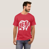 パパベアの白いシルエット Tシャツ (正面フル)
