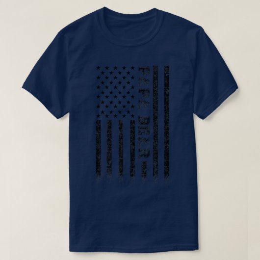 パパベアアメリカ国旗のプレミアム Tシャツ (デザイン正面)