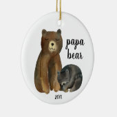 パパベアウォーターの色として最初のパーソナライズされたクリスマス セラミックオーナメント (右)