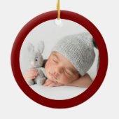 パパベアオーナメント初めてのクリスマスパパと写真 セラミックオーナメント (裏面)