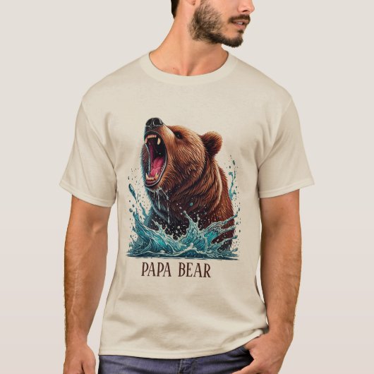 パパベアクールカスタマイズ可能 Tシャツ (正面)