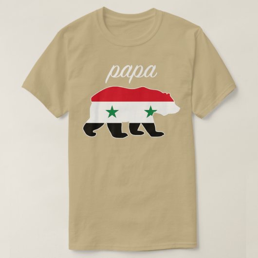 パパベアシリア国旗シリアのルーツプレミアム Tシャツ (デザイン正面)