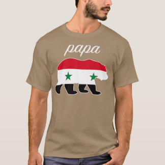 パパベアシリア国旗シリアのルーツプレミアム Tシャツ