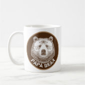 パパベアハンドドローイラストレーション コーヒーマグカップ (左)