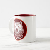 パパベアハンドドローイラストレーション ツートーンマグカップ (正面左)