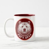 パパベアハンドドローイラストレーション ツートーンマグカップ (左)